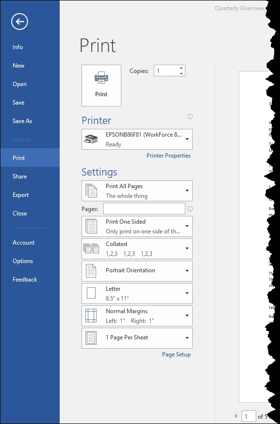 How To Print Odd Pages In Excel 2016