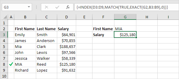 Case-sensitive Lookup