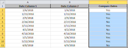 Compare date 3