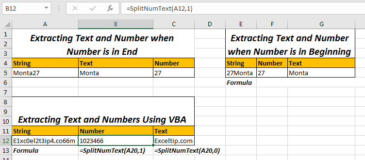 Come Dividere Numeri E Testo Da Stringa In Excel Office skill